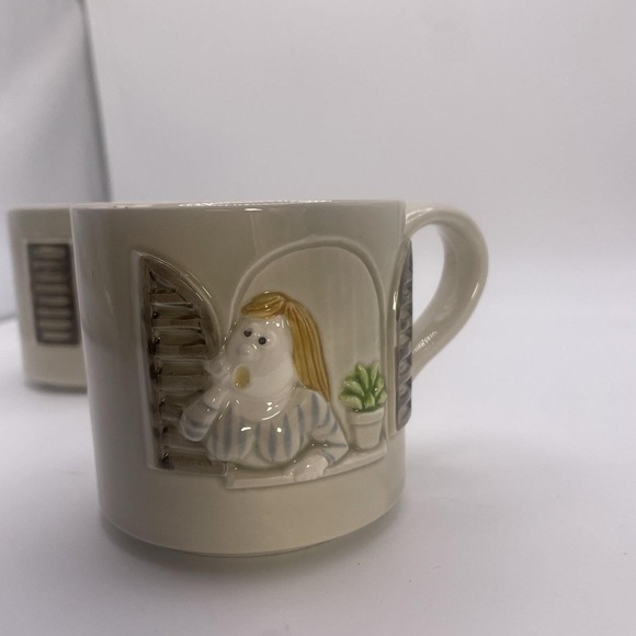 2 Fitz & Floyd Good Neighbors Mugs Coffee Tea Rare VTG Collectible Fun Unique - Picture 6 of 9